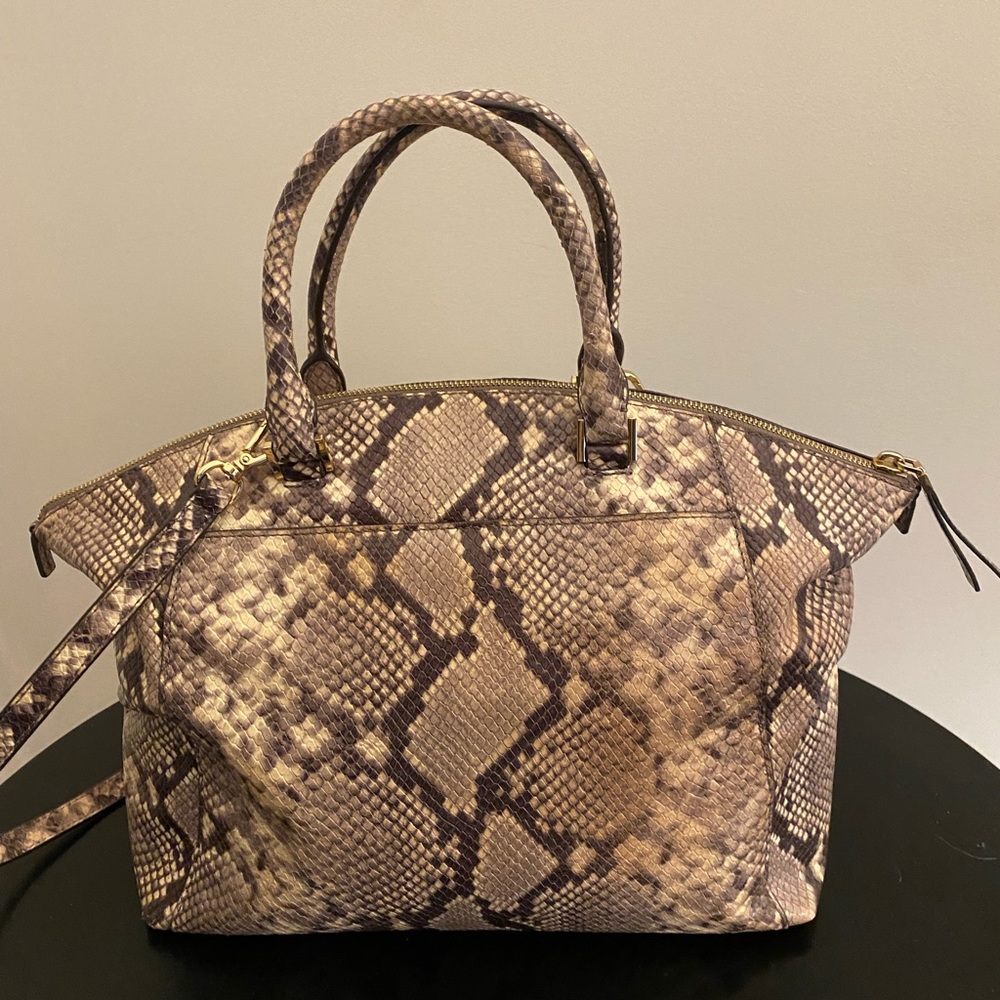 Michael Kors Python Leather Snakeskin Print Handb… - image 4